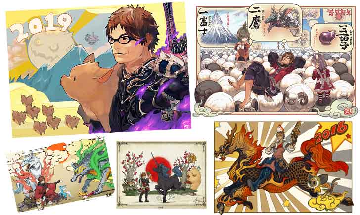 【FF14】来年はどうなるか！吉Pの新年挨拶イラストまとめ！