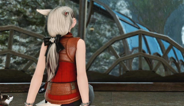 【FF14】好きな場所でちょっと雨宿り。小さな発見も楽しみつつ。